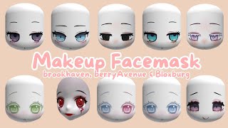 Cute White FaceMask for Berry Avenue Bloxburg and Brookhaven Roblox  Part 1 [upl. by Massab]