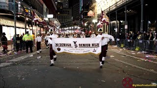 McDonogh 35 Marching Band On St Charles and Canal Street  Krewe Of Alla Parade 2024 [upl. by Aitnom483]