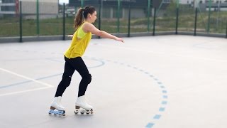 Inline Figure Skating  Artistic Roller with Snow White Inlines [upl. by Nereil]