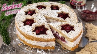 Kirsch Quark Torte mit Lebkuchengewürz  Sternenzauber Torte  Adventstorte  perfekt zu Weihnachten [upl. by Aibun]