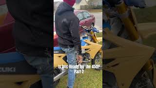 Unc is a Beast 🤣 bikelife 450 suzuki dirtbike viral rmz450 unc oldschool wheelie fyp [upl. by Yelsiap]