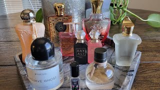 April Perfume Tray  March Recap [upl. by Sabu732]