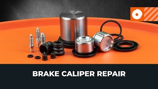 Brake caliper repair AUTODOC TUTORIAL [upl. by Obocaj424]