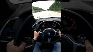 2021 BMW X5 M50i  acceleration on german autobahn NO SPEED LIMIT [upl. by Fonzie409]