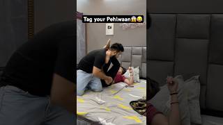 Tag your Pehlwaan😱😂 comedy rajatswati funny rajatofficial couple funnycomedy ytshorts [upl. by Llerehs]