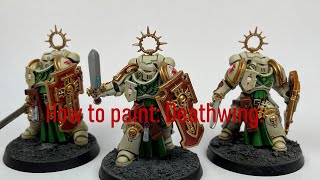 How to paint Deathwing bladeguard veterans  Bone armour  Dark Angels [upl. by Pirozzo588]