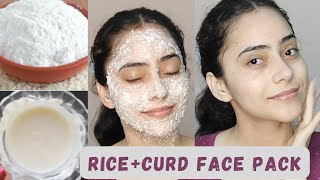 DIY Rice flour amp curd face pack get instant bright and glowing skin and remove tan homeremedies [upl. by Urson]