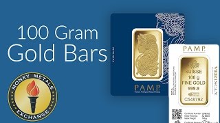 100 Gram Gold Bar  PAMP Suisse  Money Metals Exchange [upl. by Estis]