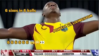 6 sixes in 6 balls Rovman Powell😈🔥😱💪👀 6sixespowell [upl. by Atiuqrahs]