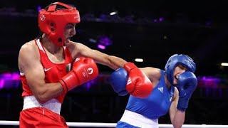 🇩🇿 Imane Khelif vs Suwannapheng womens 66kg boxing semifinal highlights Paris Olympics 2024 [upl. by Rodavlas309]