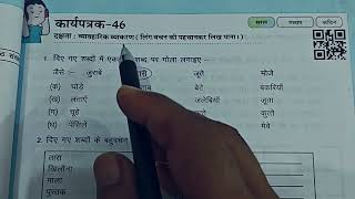 कक्षा 4 और 5 हिंदी प्रयास कार्यपुस्तिका कार्यपत्रक 4647Pryas Hindi Worksheet 46amp47 Class 45 [upl. by Palumbo578]