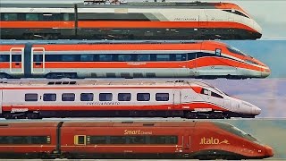 Treni alta velocità a 250 kmh direttissima RomaFirenze Frecciarossa Frecciarossa1000 Italo NTV [upl. by Risa735]