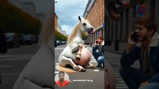 OMG 😱 pregnant mare saved a life horse mare treatment humanity shorts foryou youtubeshorts [upl. by Yeltnerb]