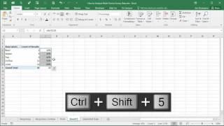 How to Analyze Survey Data Part 3  Summarize with Pivot Tables and Charts [upl. by Eiclek]