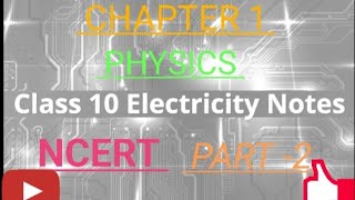 chapter 1 Electricity physics NCERT Important notes of physics chapter 1Electricityviralvideo [upl. by Atnauq]