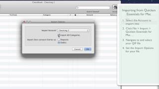 CheckBook • Importing a Quicken Essentials for Mac file [upl. by Nevada34]