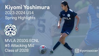 Kiyomi Yoshimura Soccer Highlights U14 Spring MVLA 2010 ECNL Girls 5 [upl. by Eleahcim845]