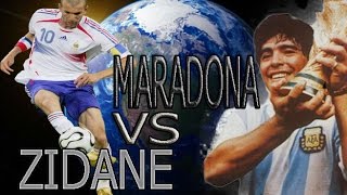 Maradona vs Zidane Full HD 1080p By MESSIZIPI [upl. by Leggat]