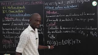 Cours  Quatrième  Physique  Chimie  Mole et Grandeurs Molaires  M Tamba  Suite 1 [upl. by Bal]