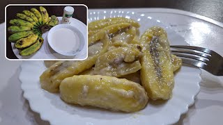 Ginataang Saging na Saba Very easy an simple recipe only 3 Ingredients [upl. by Darice]