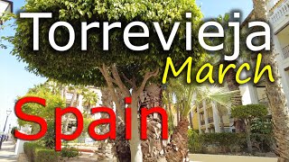 Torrevieja  Spain ⁴ᴷ  walking tour  4k 🌡T20C° 🌞 20240314 [upl. by Ydnab]