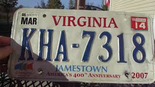 Virginia Jamestown License Plate 20062007 [upl. by Otinauj22]