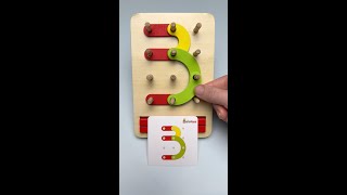 Making Numbers On a Peg Board learnnumbers [upl. by Anita751]