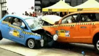 Audi Q7 Vs Fiat 500 Crash Test [upl. by Korey]