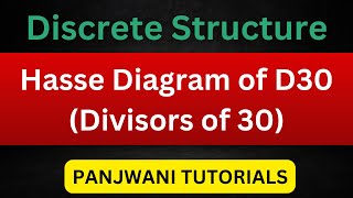 Discrete Structure  Hasse Diagram of D30 Divisors of 30  Hindi [upl. by Avril]