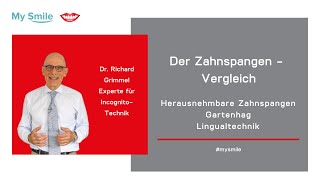 ZahnspangenVergleich I Dr Grimmel über herausnehmbare Zahnspangen Gartenhag und Lingualtechnik [upl. by Ttayh175]