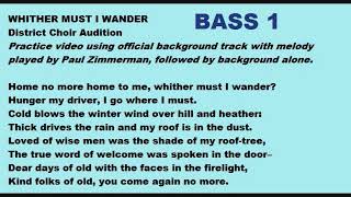 Whither Must I Wander BASS 1 [upl. by Rairb]