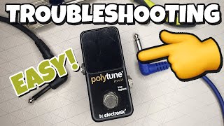 BROKEN SOUNDZ TROUBLESHOOTING T C ELECTRONIC POLYTUNE MINI  Powers On  Does Not Tune  Easy Fix [upl. by Reve]