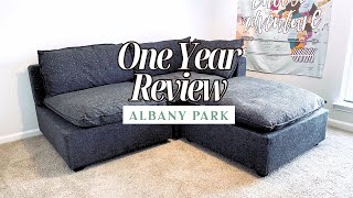 ALBANY PARK Review 1 YEAR Update  Kova Sofa  Cloud Couch dupe  Modular Sectional Sofa [upl. by Ybrik]