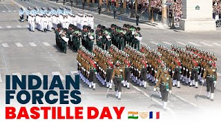 Proud Moment Indias triservices contingent march past during the Bastille Day Parade🇮🇳🤝🏻🇫🇷 [upl. by Assela426]