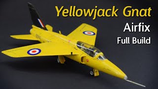 Airfix Folland Gnat T1 Yellowjack  172 Scale Plastic Model Kit  Build amp Review [upl. by Licna]