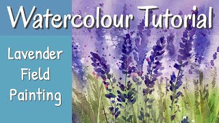 How To Paint Lavender In Watercolour Beginner Tutorial [upl. by Alyosha]