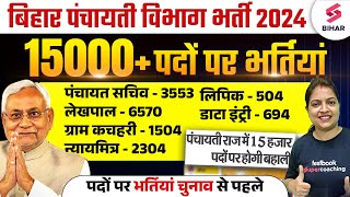 Bihar Panchayati Raj New Vacancy 2024  15000 पदों पर भर्तियां  Bihar Panchayati Raj Vibhag Bharti [upl. by Aniad73]