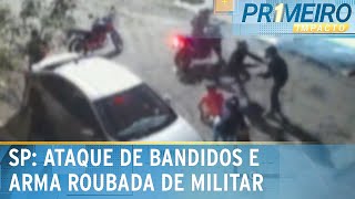 Militar tem arma roubada durante assalto na zona sul de SP  Primeiro Impacto 110724 [upl. by Elaen]