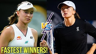 Iga Swiatek Vs Elena Rybakina Fastest Winners Against Each Other [upl. by Ytsirhc]