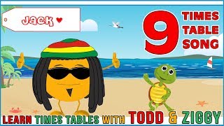 9 Times Table Song Learning is Fun The Todd amp Ziggy Way [upl. by Guillema901]