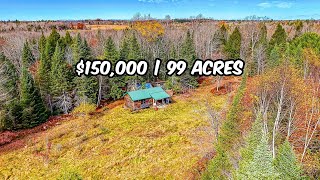 Off Grid Cabin For Sale  99 Acres  150000  70 Morgan Rd Burnham ME 04922 [upl. by Ennayar318]