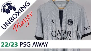 PSG Away Jersey 2223 Messi Kitgg1 Player Version Unboxing Review [upl. by Ielak]