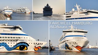 Farewell Hamburg AIDAaura mit Typhonbattle [upl. by Nosaj]