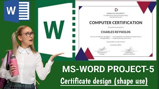 msword  certificate project certificate design msword viralvideo youtubevideo [upl. by Almeta]