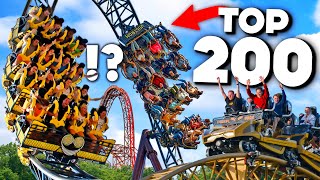 My Top 200 Roller Coasters in the WORLD [upl. by Arbe]