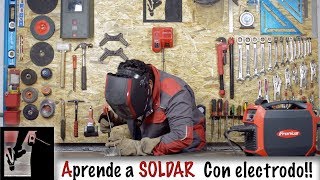 👨‍🏭Soldadura con ELECTRODO revestido❗  Cómo soldar FÁCIL  parte 1 [upl. by Voltz287]