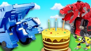 Dinotrux TonTon Surprise Birthday Party  PLAY WITH TOYS [upl. by Eiddam]