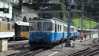 Departure railcar ABDe 88 4004 2 [upl. by Seuqcaj]