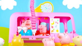 The TWENTY Scoop Ice Cream🍦 Peppa Pig Toy Videos  Funny Educational Video for Kids [upl. by Groveman]