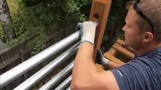 How to Make And Install Metal Railing Deck Railing Conduit Railing [upl. by Gessner]